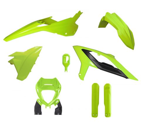 PLASTIC KIT/6 2023-24 BETA RR125-480 NEON YELLOW, RTECH R-KITBET-GF0-623 image 1