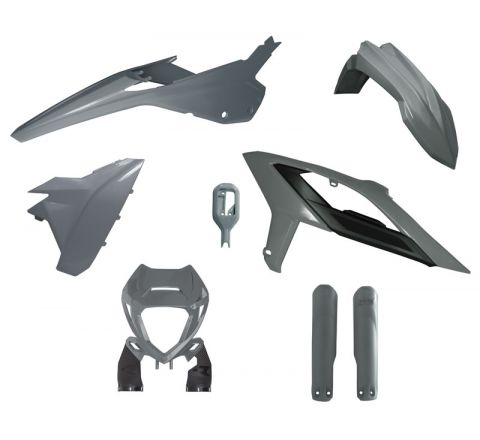 PLASTIC KIT/6 2023-24 BETA RR125-480 QUANTUM GREY, RTECH R-KITBET-GR0-623 image 1