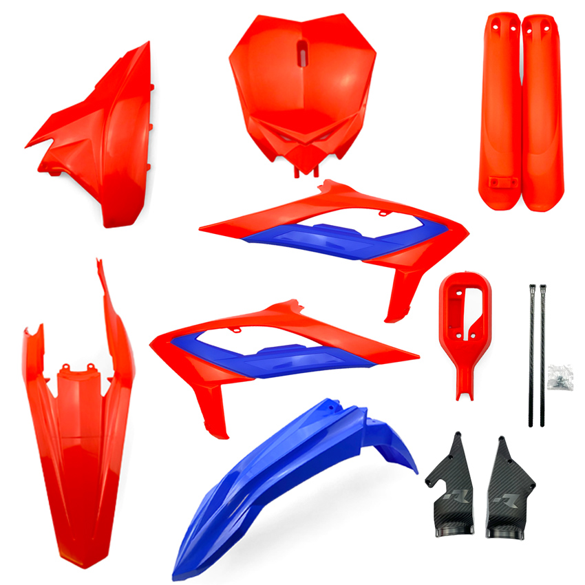 PLASTIC KIT/6 2024-25 BETA RX 300-450 BETA BLUE/RED, RTECH R-KITBET-RS0-626 image 1