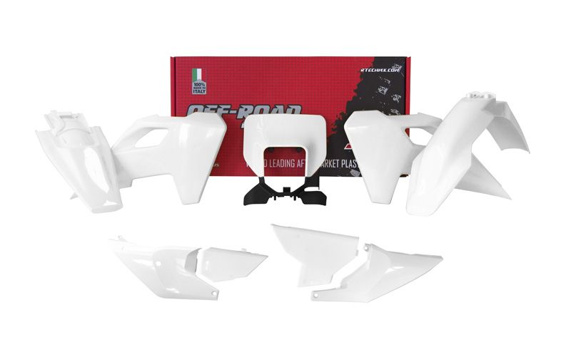 PLASTIC KIT/7 2024-25 HUSQVARNA TE/FE WHITE, RTECH R-KITHSQ-BN0-724 image 1