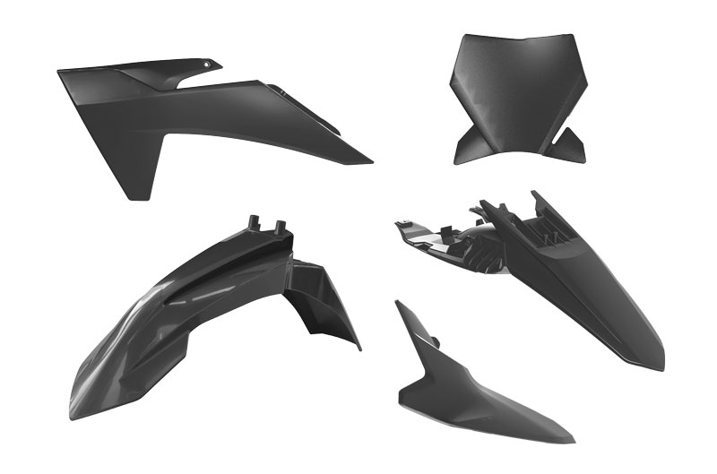 PLASTIC KIT 2024-2025 KTM 65 SX BLACK, RTECH R-KITKTM-NR0-165 image 1