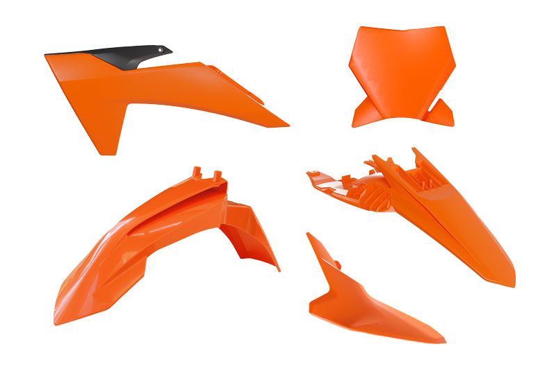 PLASTIC KIT 2024-2025 KTM 65 SX ORANGE/BLACK, RTECH R-KITKTM-AR0-165 image 1