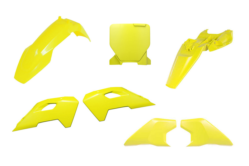 PLASTIC KIT 2024-2025 HUSQVARNA TC 65 HSQ YELLOW, RTECH R-KITHSQ-GQ0-165 image 1