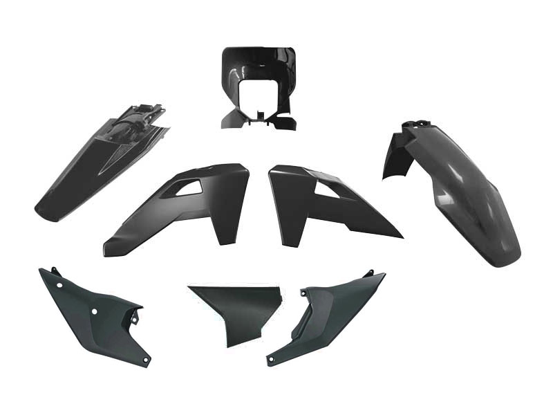 PLASTIC KIT/6 2026 HUSQVARNA TE/FE, BLACK, RTECH R-KITHSQ-NR0-726 image 1