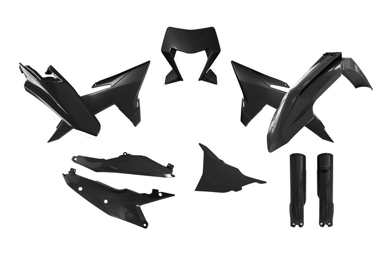 PLASTIC KIT/7 2026 KTM EXC, EXC-F, BLACK, RTECH R-KITKTM-NR0-706 image 1