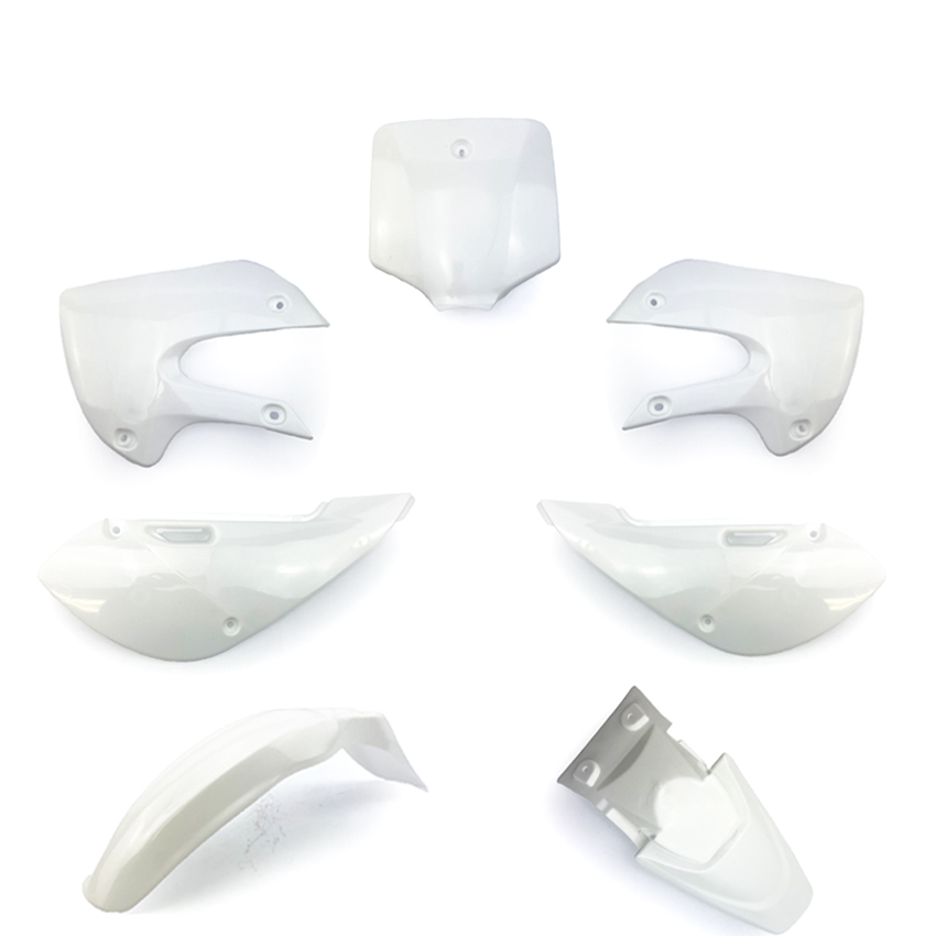 PLASTIC KIT KAWASAKI KLX KX SUZUKI DRZ 65 110 WHITE AUTC076 image 1