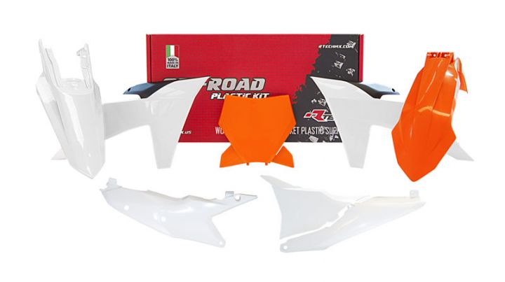 PLASTIC KIT/6 2023-24 KTM SX/SXF, OEM 2023 COLOURS, RTECH R-KITKTM-OEM-023 image 1