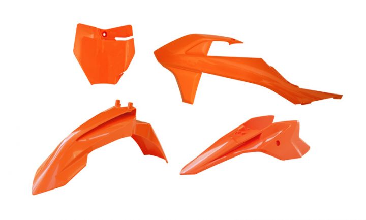 PLASTIC KIT/4 ORANGE, KTM 50 SX 2016-23, SX-E 20-24, RTECH R-KITKTM-AR0-050 image 1