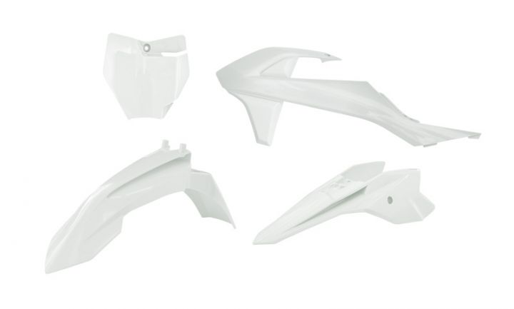 PLASTIC KIT/4 WHITE, KTM 50 SX 2016-23, SX-E 20-24, RTECH R-KITKTM-BN0-050 image 1