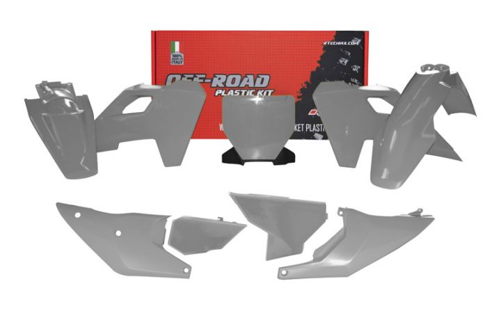 PLASTIC KIT/6 2023-24 TC/TX/FC/FX QUANTUM GREY, RTECH R-KITHSQ-GR0-523 image 1