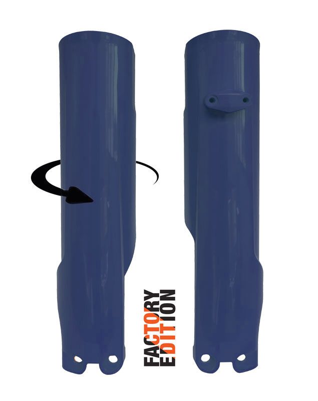 FACTORY FULL WRAP FORK GUARDS 2023/2024 KTM SX/SX-F, HUSKY FC/TC, HSQ BLUE, RTECH R-PSKTMBLH093 image 1
