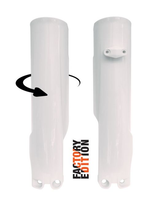 FACTORY FULL WRAP FORK GUARDS 2023/2024 KTM SX/SX-F, HUSKY FC/TC, WHITE, RTECH R-PSKTMBN0093 image 1