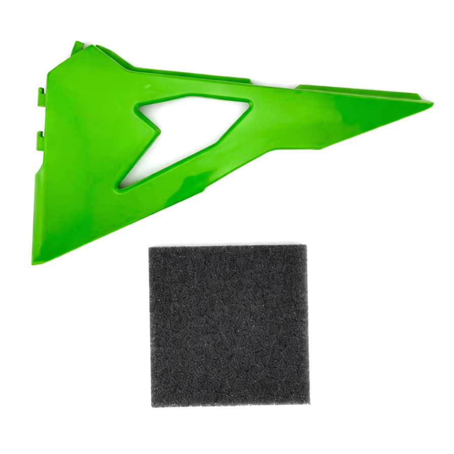 VENTED AIR BOX COVER KAWASAKI KX 250 450 R-TECH GREEN R-FIKXFVESX25 thumbnail 2