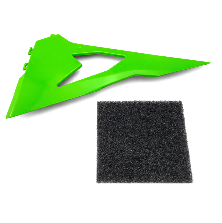 VENTED AIR BOX COVER KAWASAKI KX 250 450 R-TECH GREEN R-FIKXFVESX25 thumbnail 3