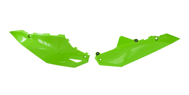 SIDE PANELS KAWASAKI KX 450 2024-2025 NEON GREEN, R-TECH R-FIKXFVF0024 image 1
