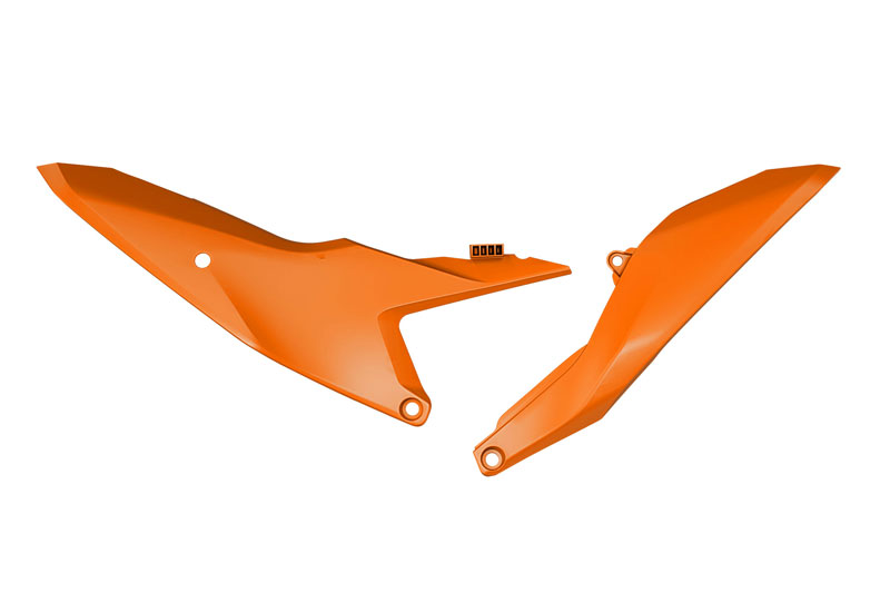 SIDE PANELS KTM SX 85 2025, GAS GAS MC 85 2025, R-TECH ORANGE R-FIKTMAR0885 image 1