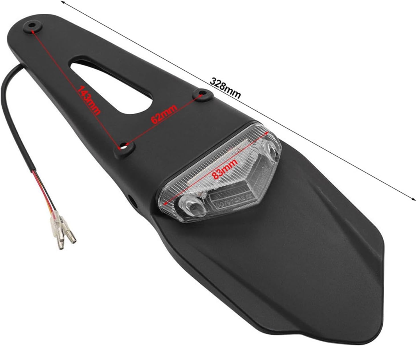 FENDER ADD ON LED LIGHT CLEAR WITH NUMBER PLATE HOLDER MX-04224-1 thumbnail 3