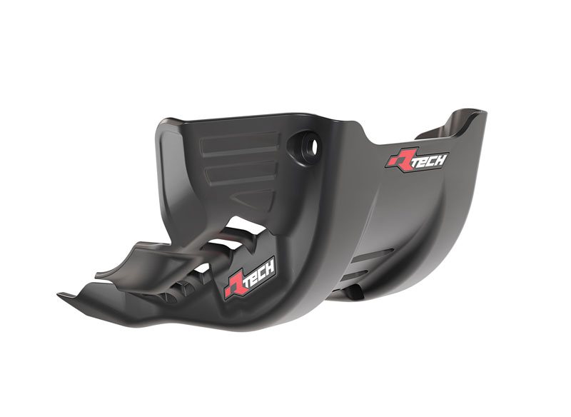 PLASTIC SKID PLATE KAWASAKI KX450 2024-25, RTECH R-PMKX0NR0024, PLASTIC ENGINE COVER BLACK image 1