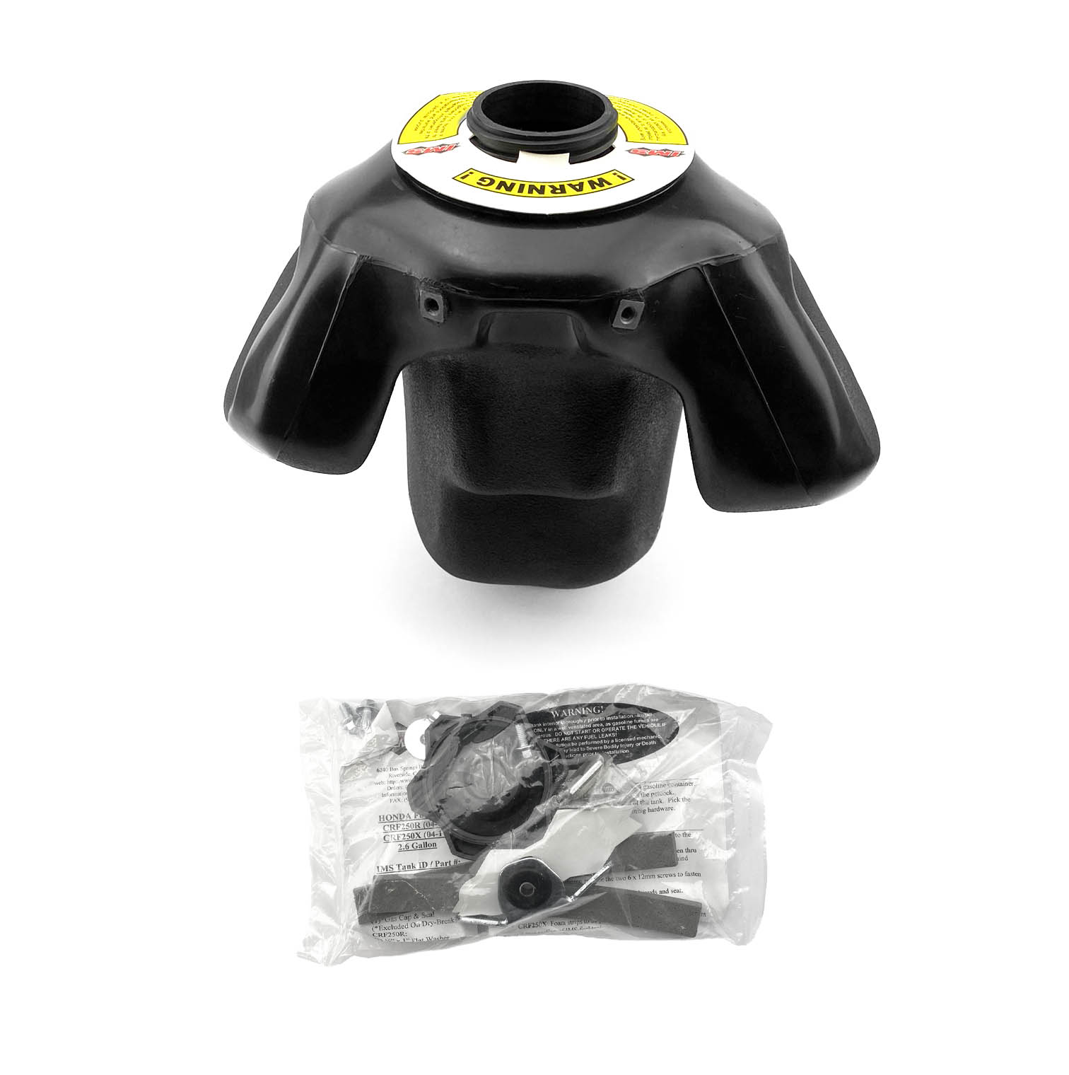IMS Fuel Tank 2.6 gal Black Screw Cap, Honda CRF250R 2004-2009, 112234-BK1 thumbnail 4