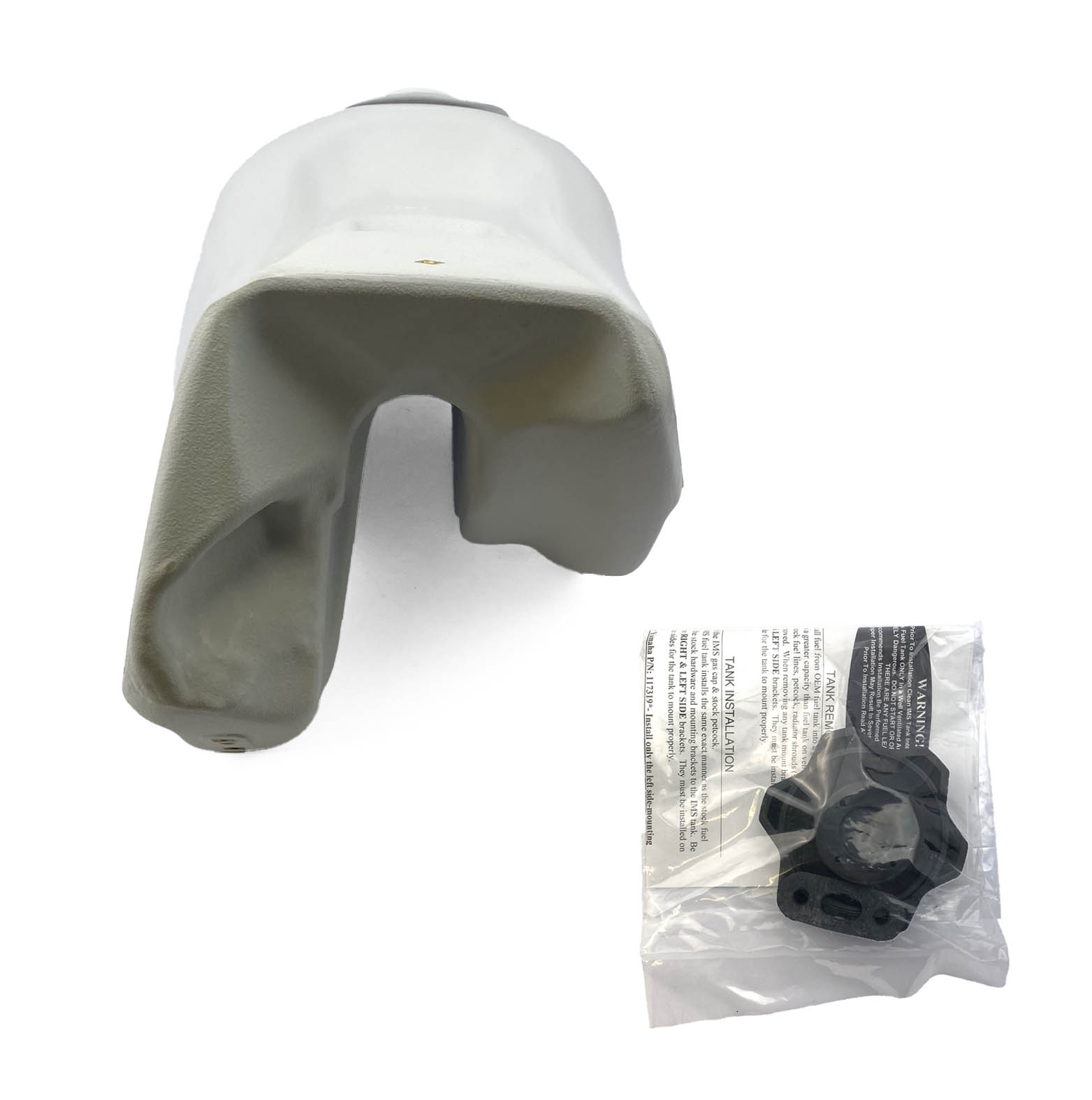 IMS Fuel Tank 3.6 gal White Screw Cap, Yamaha YZ125 1988-1992, 117313-W1 thumbnail 3