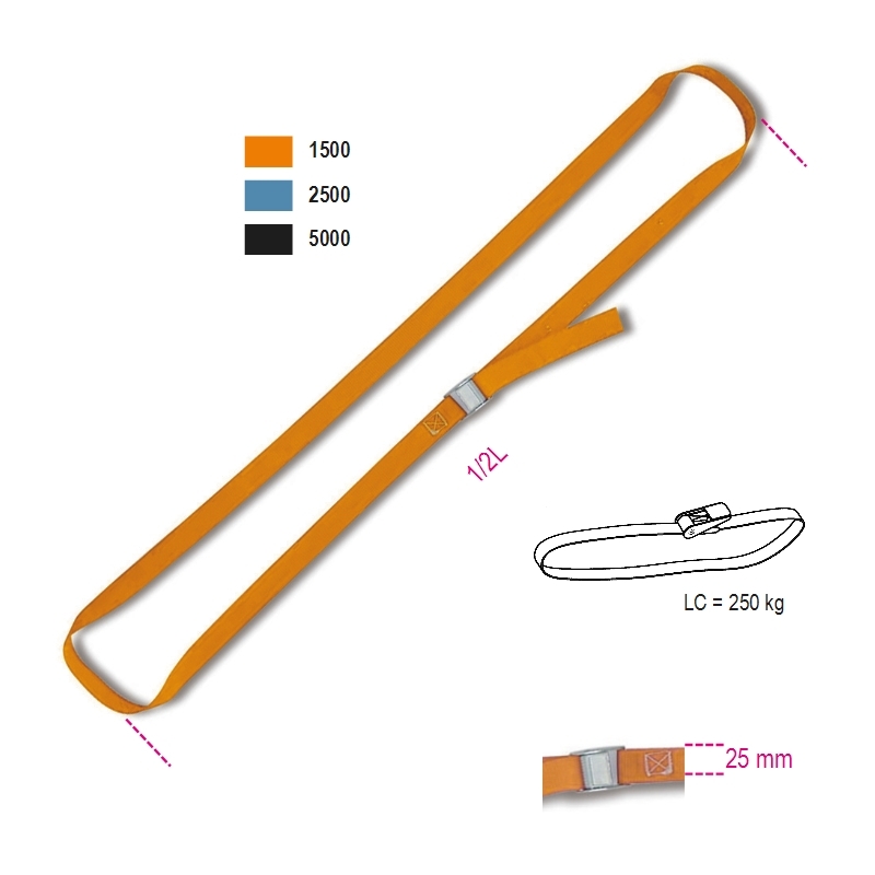 Cam Buckle Straps 200kg High-Grade Polypropylene 1.5m - Robur 8188F 1,5 thumbnail 4