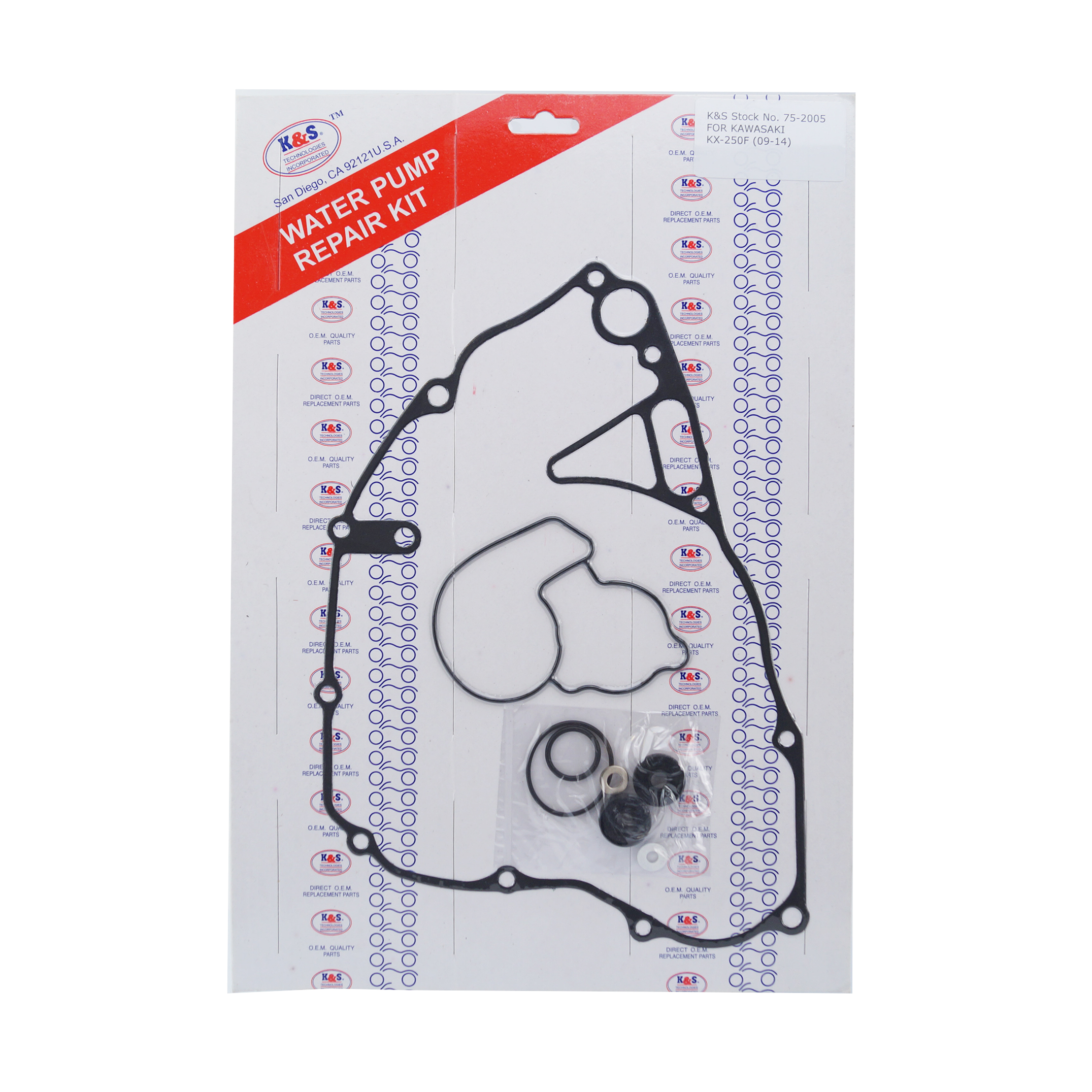 WATER PUMP KIT KX250F 09-16 KS75-2005 KXF250 KX-F250