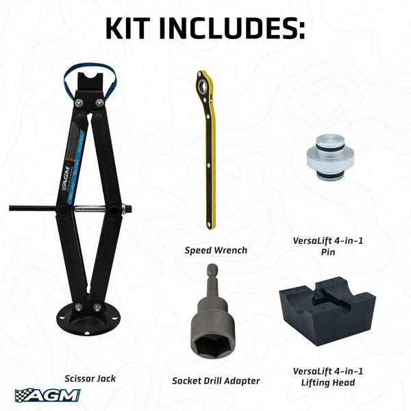 AGM 910Kg SCISSOR HEAVY DUTY OFF ROAD HIGH LIFT JACK thumbnail 2