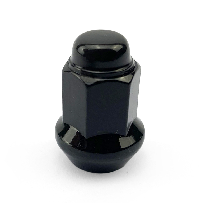 LUG NUT 3/8 BEVELED BLACK, LUG3BA image 1