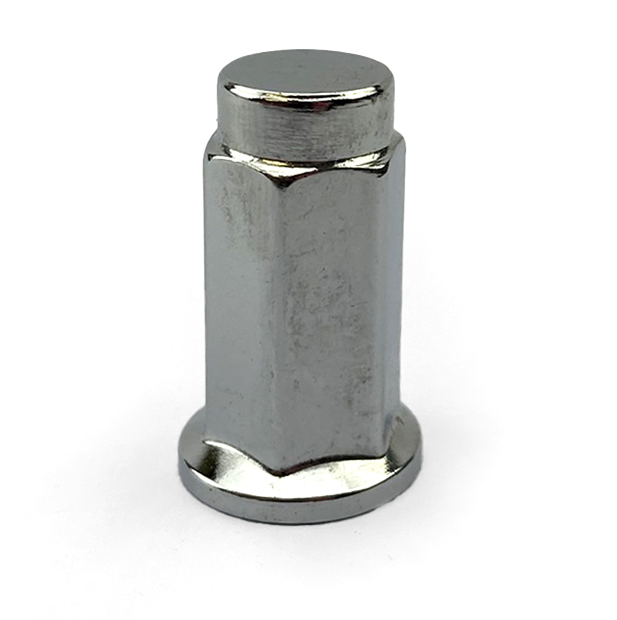 LUG NUT 3/8 24TPI FLAT CHROME, LUG5CA image 1