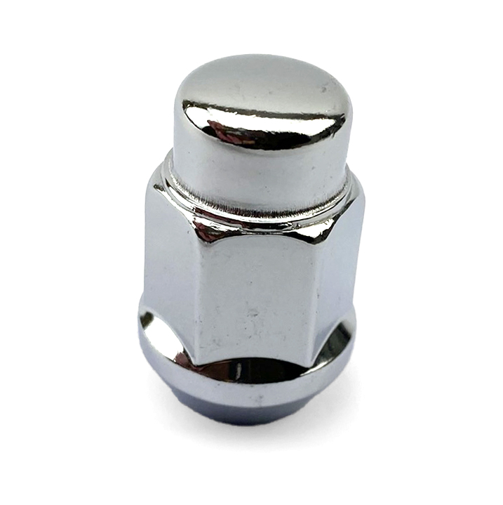 LUG NUT 1/2 20TPI BEV CHROME, LUG6 BEVELED