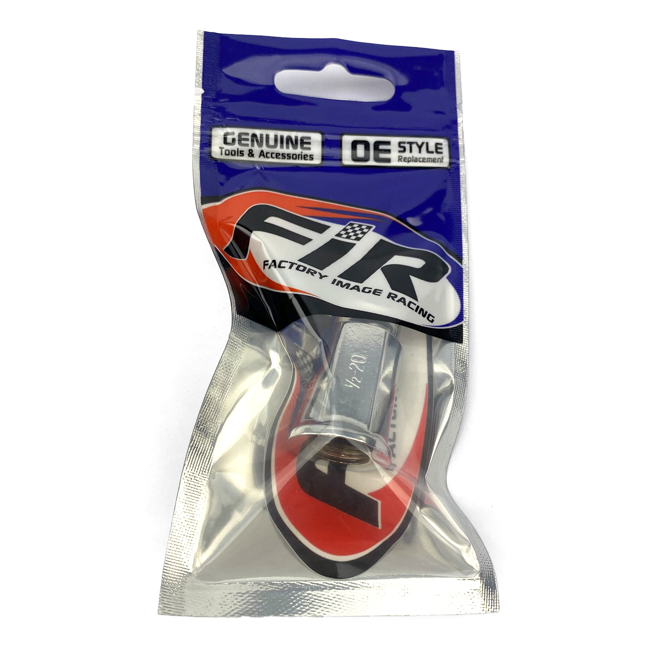 LUG NUT 1/2 20TPI FLAT CHROME, LUG7 thumbnail 2