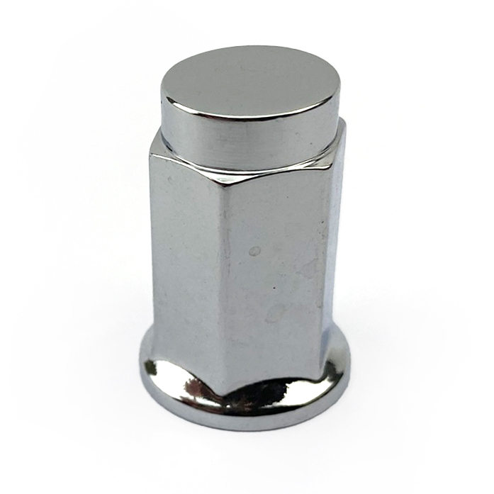 LUG NUT 1/2 20TPI FLAT CHROME, LUG7 image 1