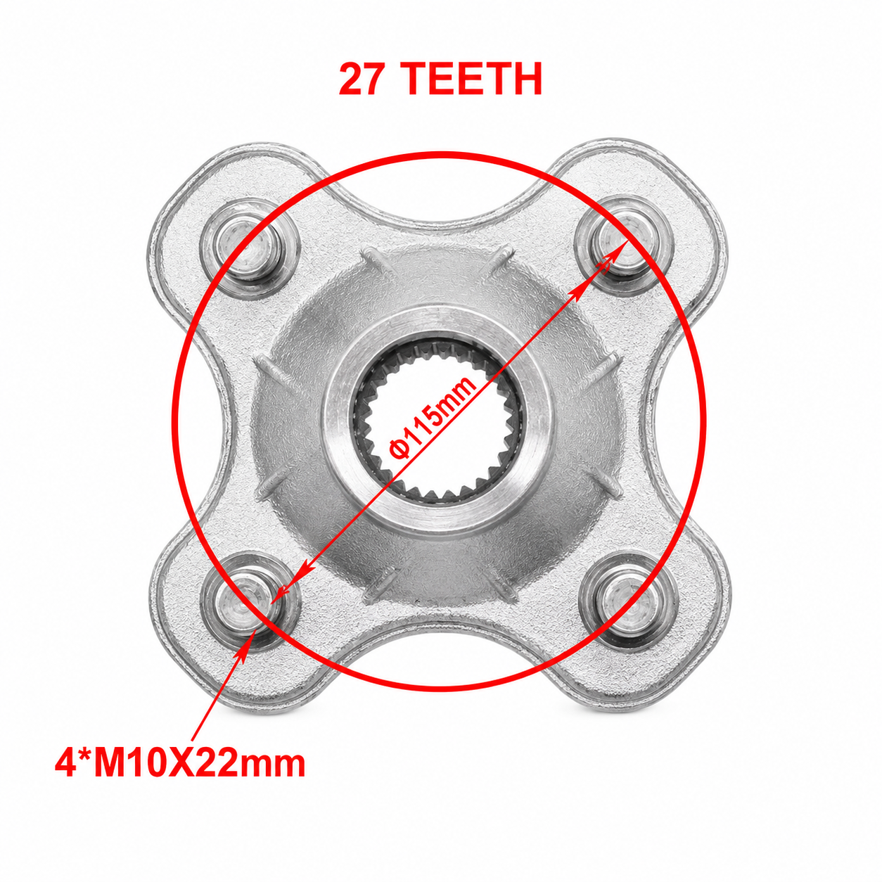 REAR WHEEL HUB 87-06 YAMAHA BEAR TRACKER BIG BEAR KODIAK MOTO-4 TIMBERWOLF WOLVERINE thumbnail 2