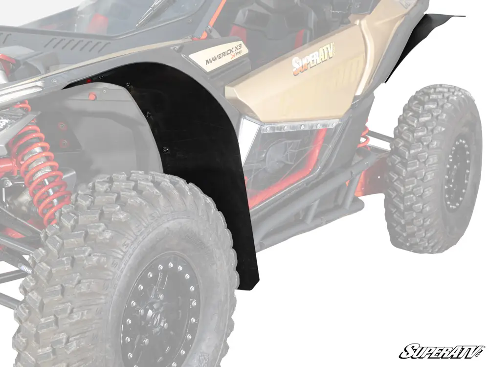 CANAM MAVERICK X3 LOW PROFILE WHEEL ARCH FENDER FLARES MUD GUARDS, SUPER ATV FF-CA-X3 image 1