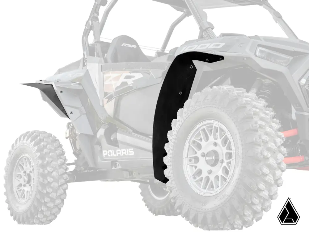 POLARIS XP TURBO/1000 LOW PROFILE WHEEL ARCH FENDER FLARES MUD GUARDS, ASSAULT INDUSTRIES FF-P-RZRXP-001 image 1