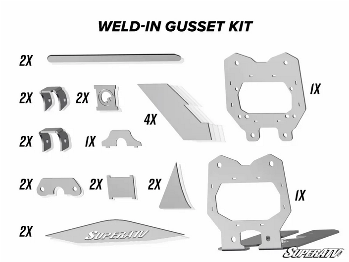 CANAM MAVERICK X3 WELD IN FRAME STIFFENER GUSSET KIT, SUPERATV WFG-CA-X3-01 image 1