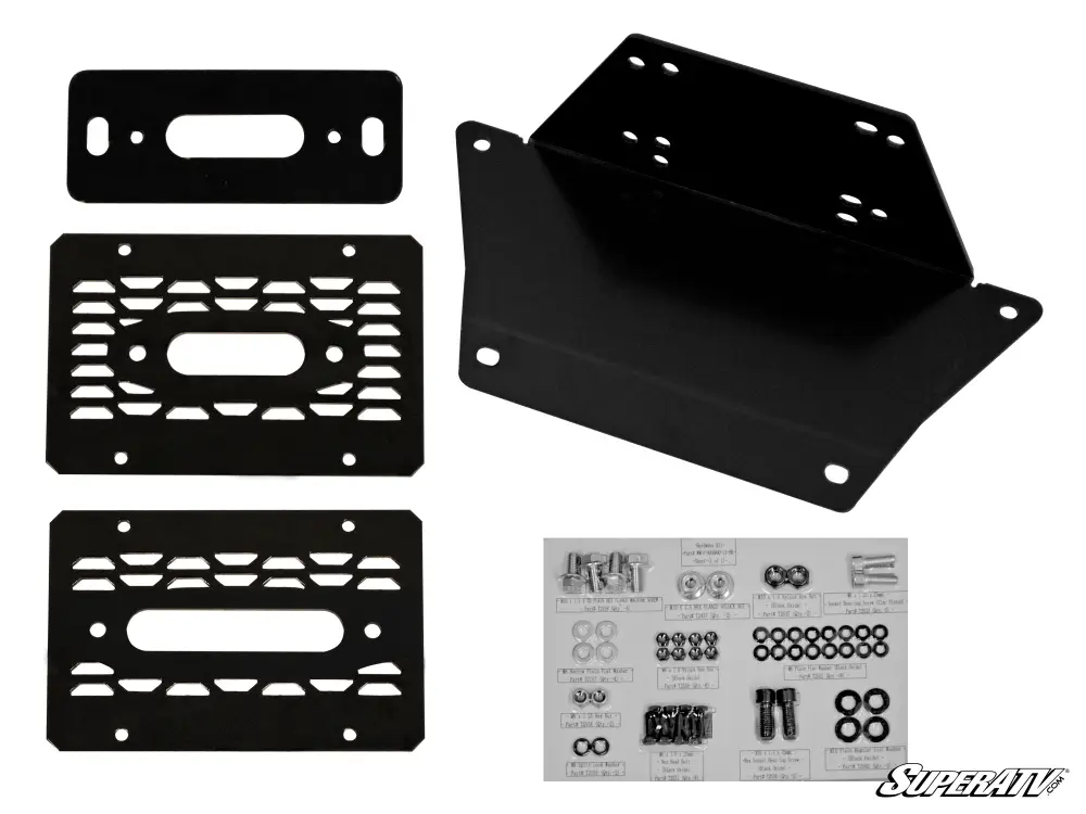 POLARIS RANGER XP 570/900/1000 WINCH MOUNT PLATE, SUPERATV WM-P-RAN900-13-001-00 image 1