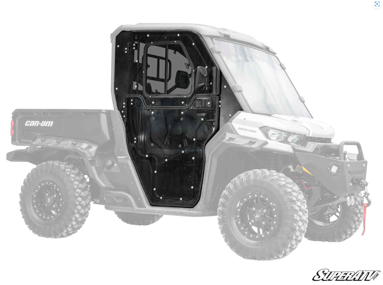 CAN-AM DEFENDER TRAXTER PLASTIC CLEAR DOORS, SUPER ATV DOOR-CA-DEF-003-72 image 1