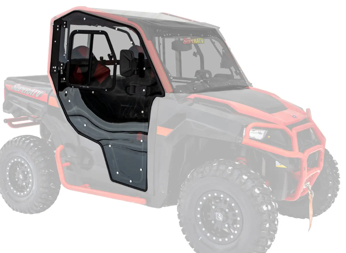 POLARIS GENERAL CAB ENCLOSURE DOORS CLEAR, SUPER ATV DOOR-P-GEN-001-72 image 1