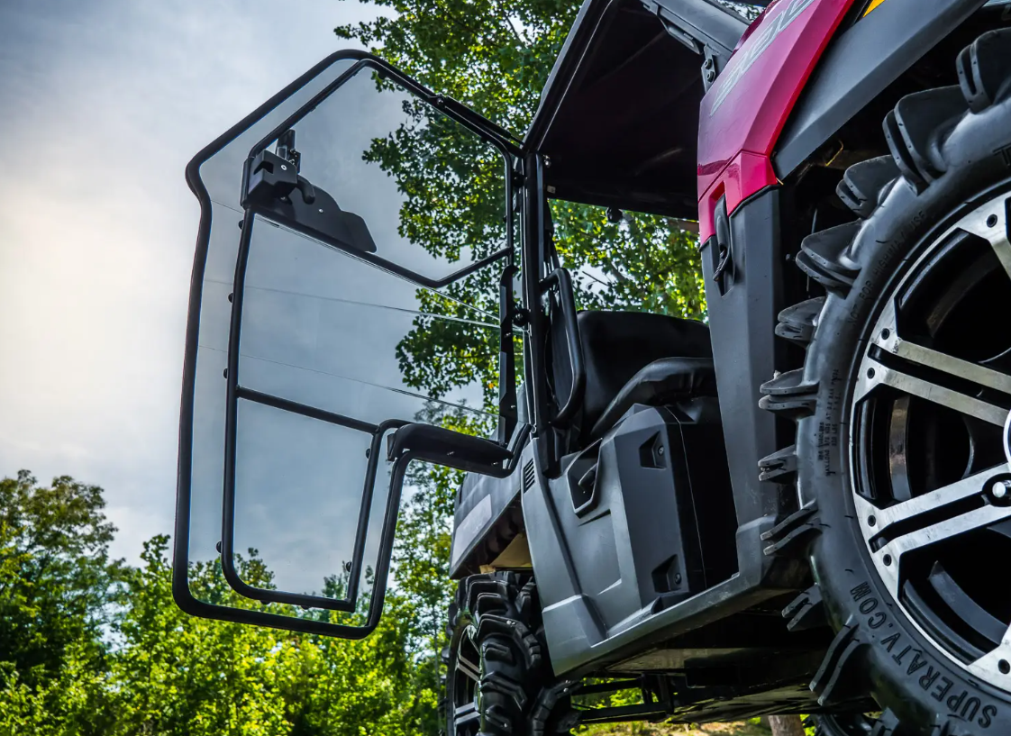 POLARIS RANGER CAB ENCLOSURE DOORS CLEAR, SUPER ATV DOOR-P-RAN-MID-001-72 thumbnail 3