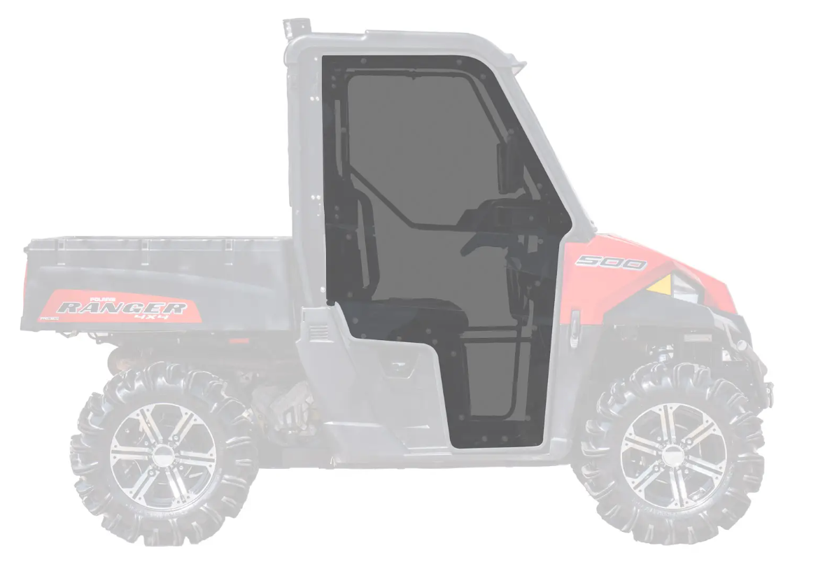 POLARIS RANGER CAB ENCLOSURE DOORS CLEAR, SUPER ATV DOOR-P-RAN-MID-001-72 image 1