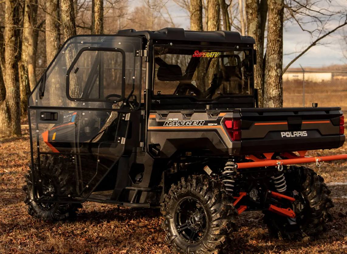 POLARIS RANGER XP CAB ENCLOSURE DOORS CLEAR, SUPER ATV DOOR-P-RAN1K-004-72 thumbnail 3
