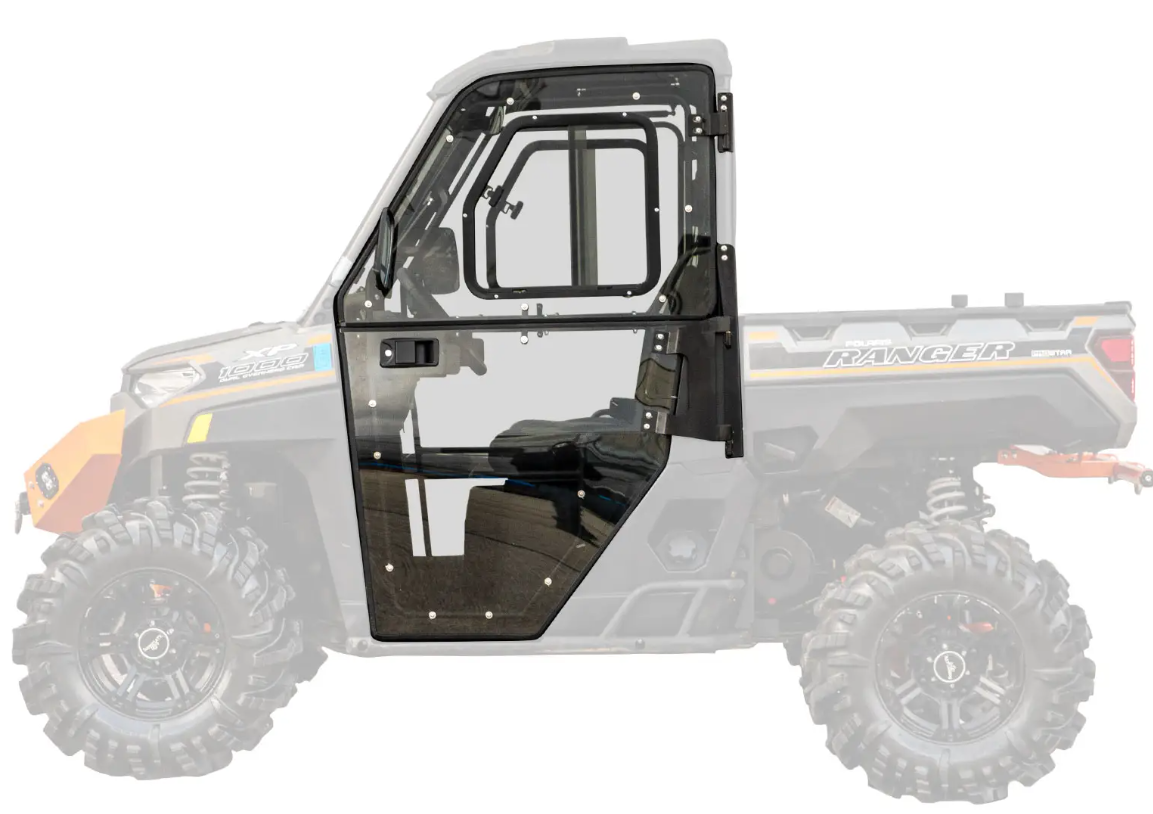 POLARIS RANGER XP CAB ENCLOSURE DOORS CLEAR, SUPER ATV DOOR-P-RAN1K-004-72 image 1