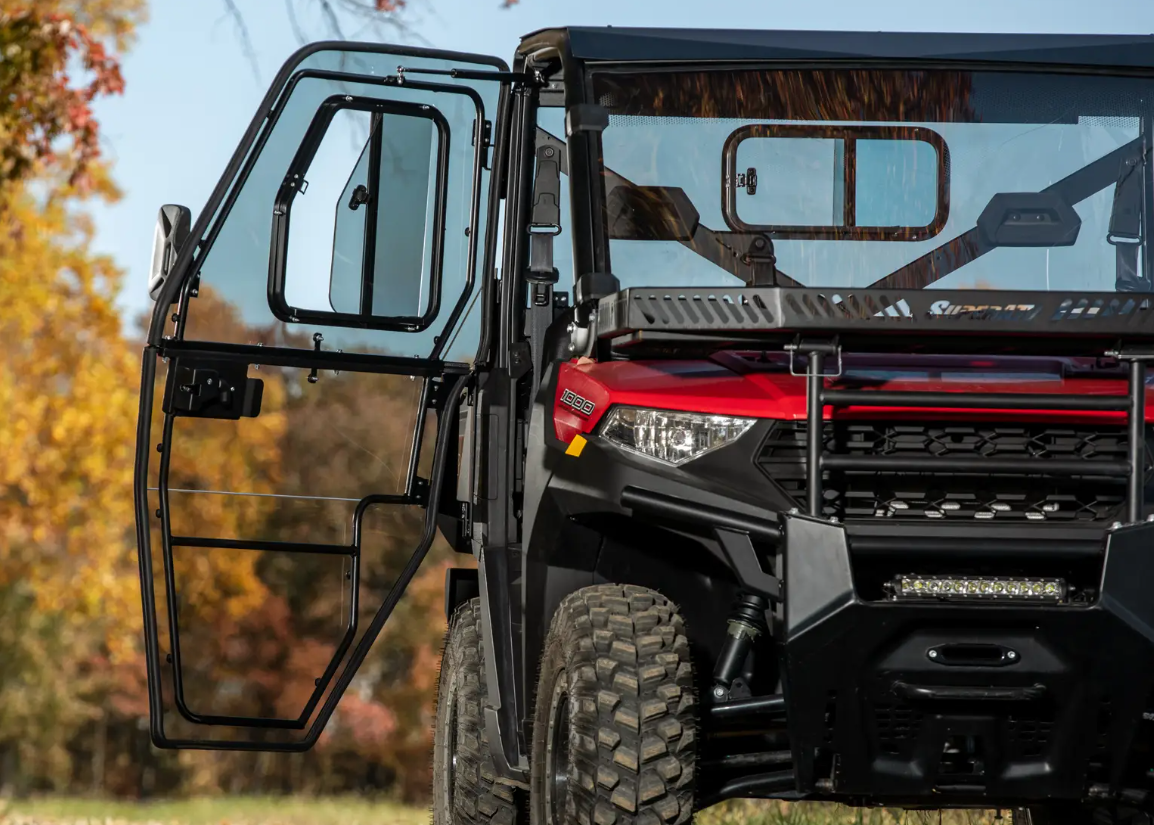 POLARIS RANGER CAB ENCLOSURE DOORS CLEAR, SUPER ATV DOOR-P-RAN1K-002-72 thumbnail 3