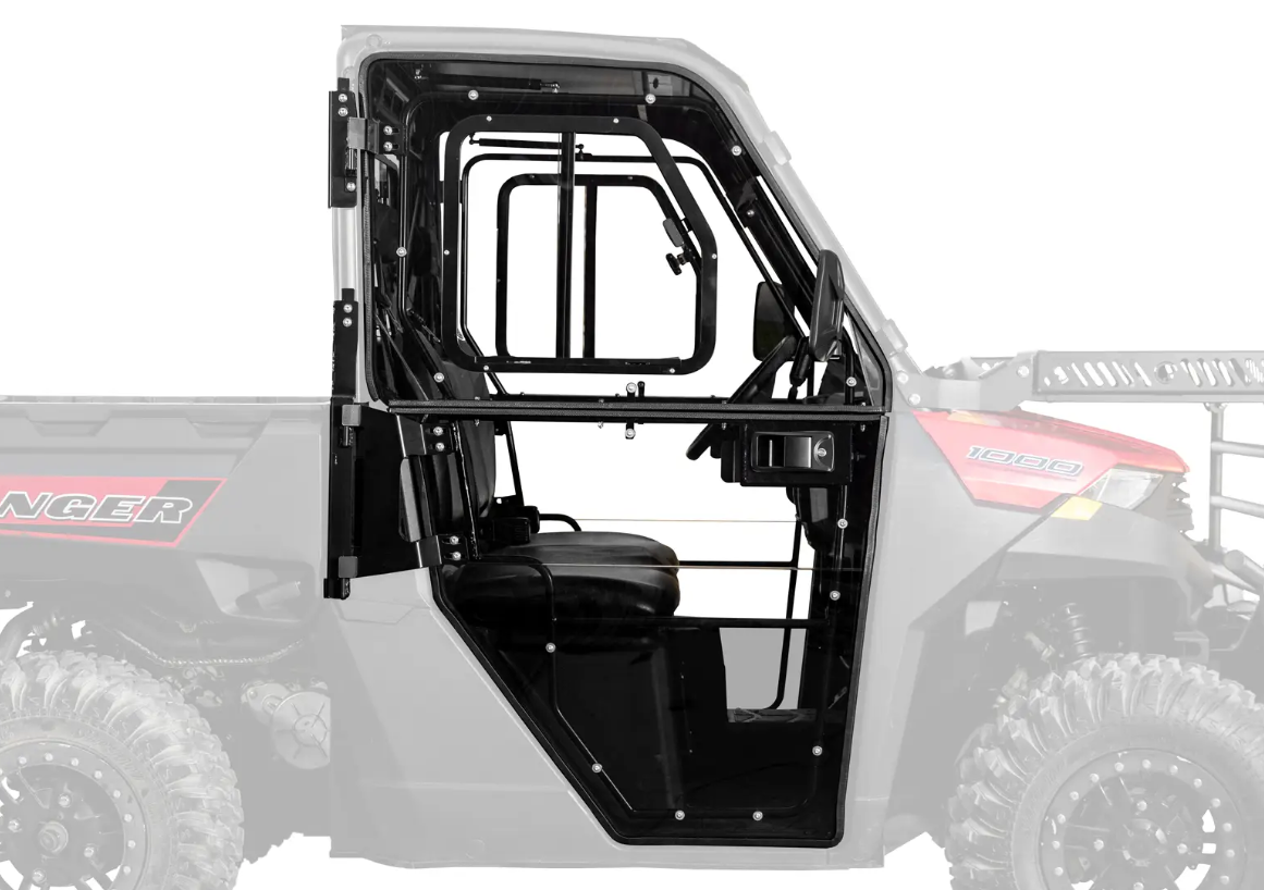 POLARIS RANGER CAB ENCLOSURE DOORS CLEAR, SUPER ATV DOOR-P-RAN1K-002-72 image 1