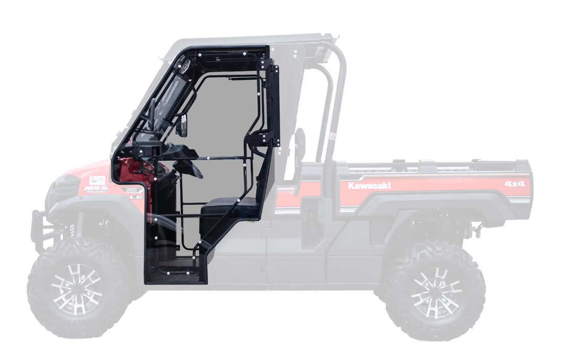 KAWASAKI MULE CAB ENCLOSURE DOORS CLEAR, SUPER ATV DR-K-FX-001-72 image 1