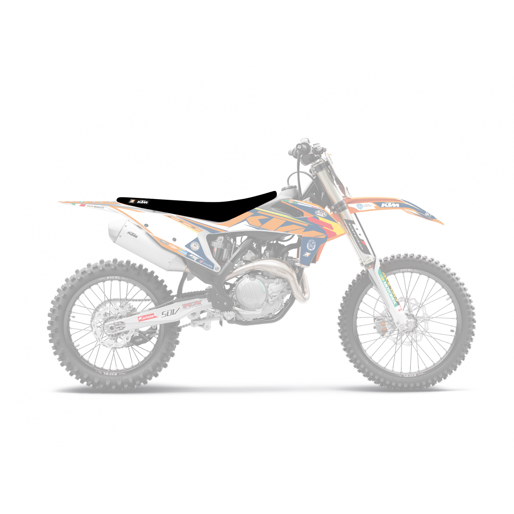 19-22 SX/SXF 20-23 EXC KTM ZEBRA SEAT COVER, BLACKBIRD 1528Z1 thumbnail 2