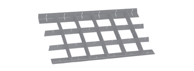 Crossed Partitions for RSC22, RSC23, RSC23C, C27S Drawers 588x277mm 70mm Height - Beta Tools 8889C1/7 image 1