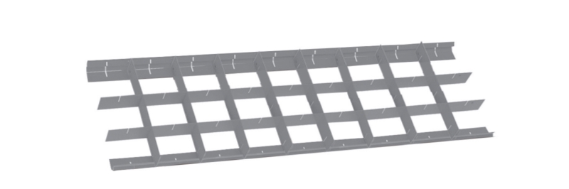 Crossed Partitions for RSC24AXL Drawer 882x367mm 70mm Height - Beta Tools 8889C3/7 image 1