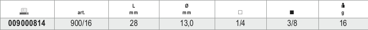 Adaptor, 1/4 Female to 3/8 Male Drive, 28mm Length - Beta Tools 900/16 thumbnail 3